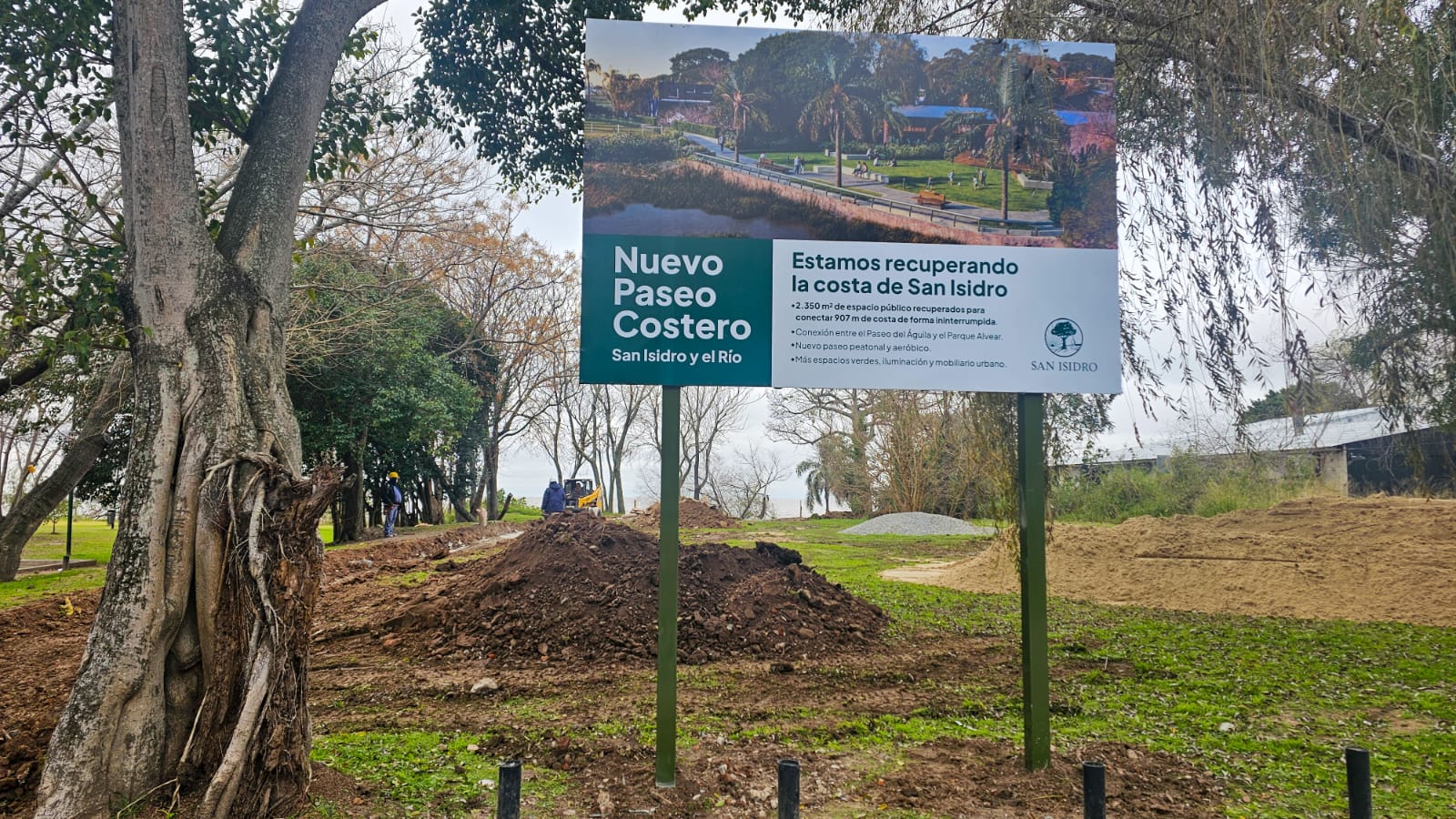 Inició la obra para conectar el paseo del águila con el parque alvear y el río en san isidro
