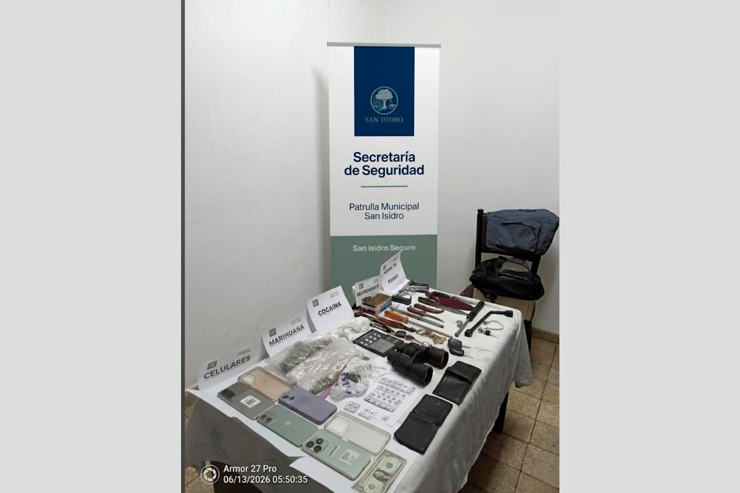 San Isidro: los oficiales de la Patrulla Municipal interceptaron a tres narcos con cocaína y marihuana listas para la venta