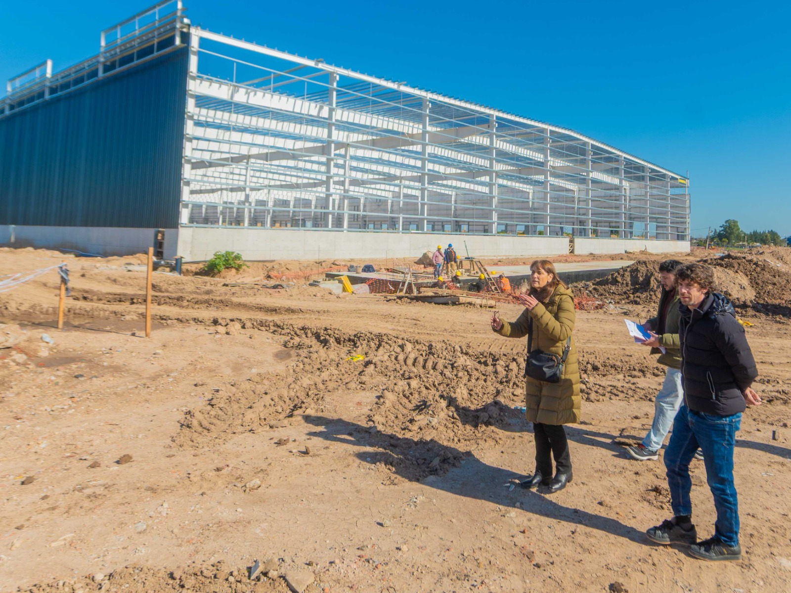 Juan Andreotti visitó el notable avance del Parque Industrial de San Fernando