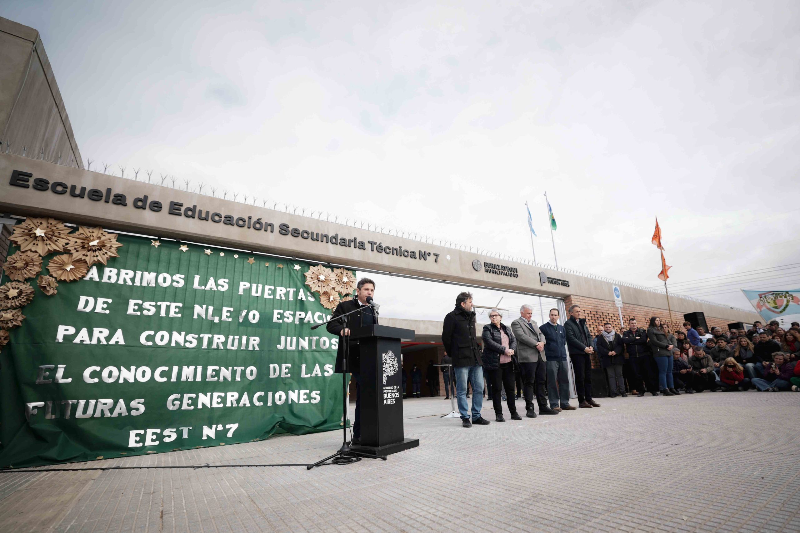 Berazategui: Kicillof inauguró el nuevo edificio de la Escuela Técnica N° 7 de Hudson