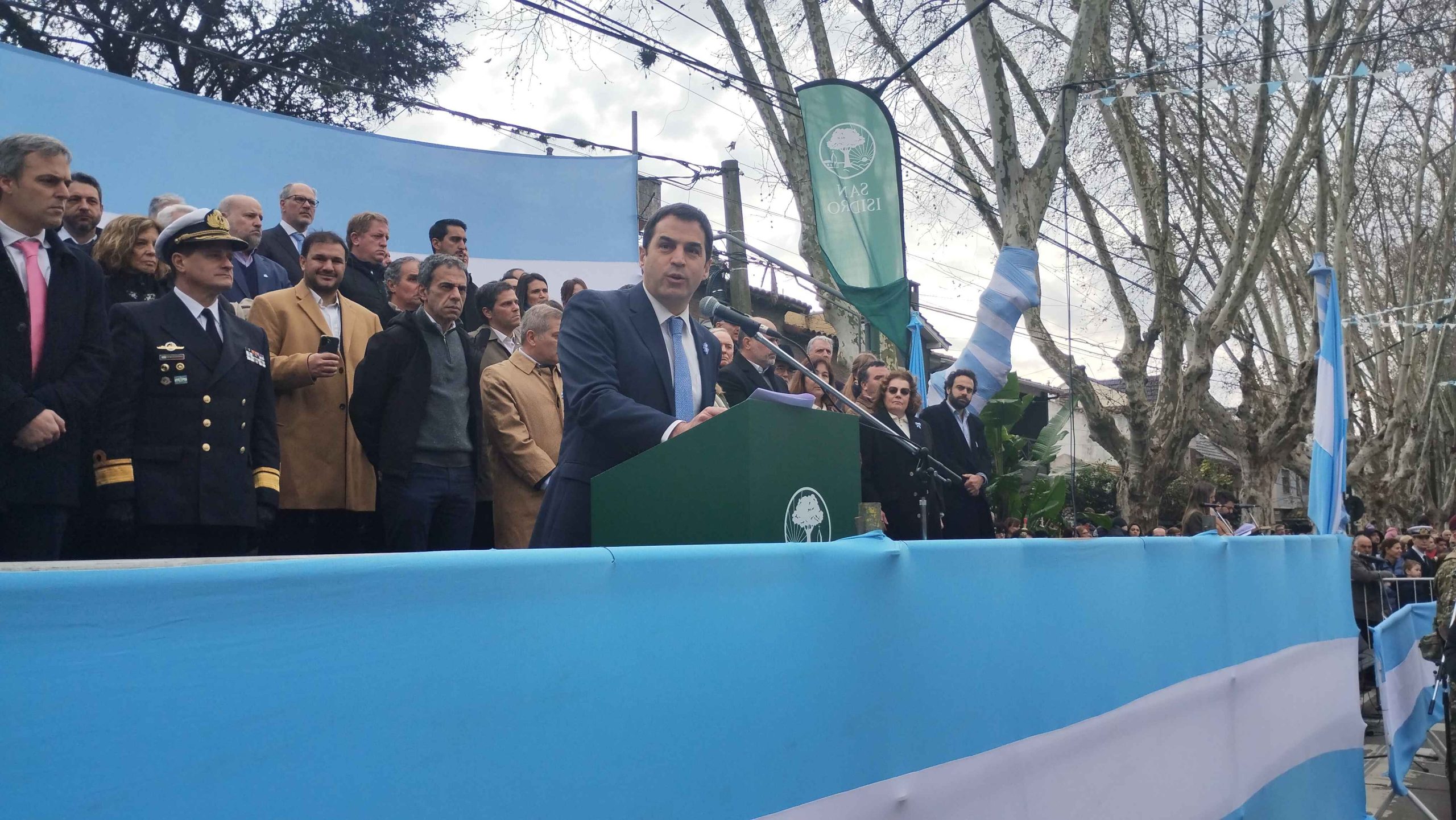 San Isidro volvió a vestirse de celeste y blanco para homenajear al cumplirse 176 años de la muerte del General San Martín