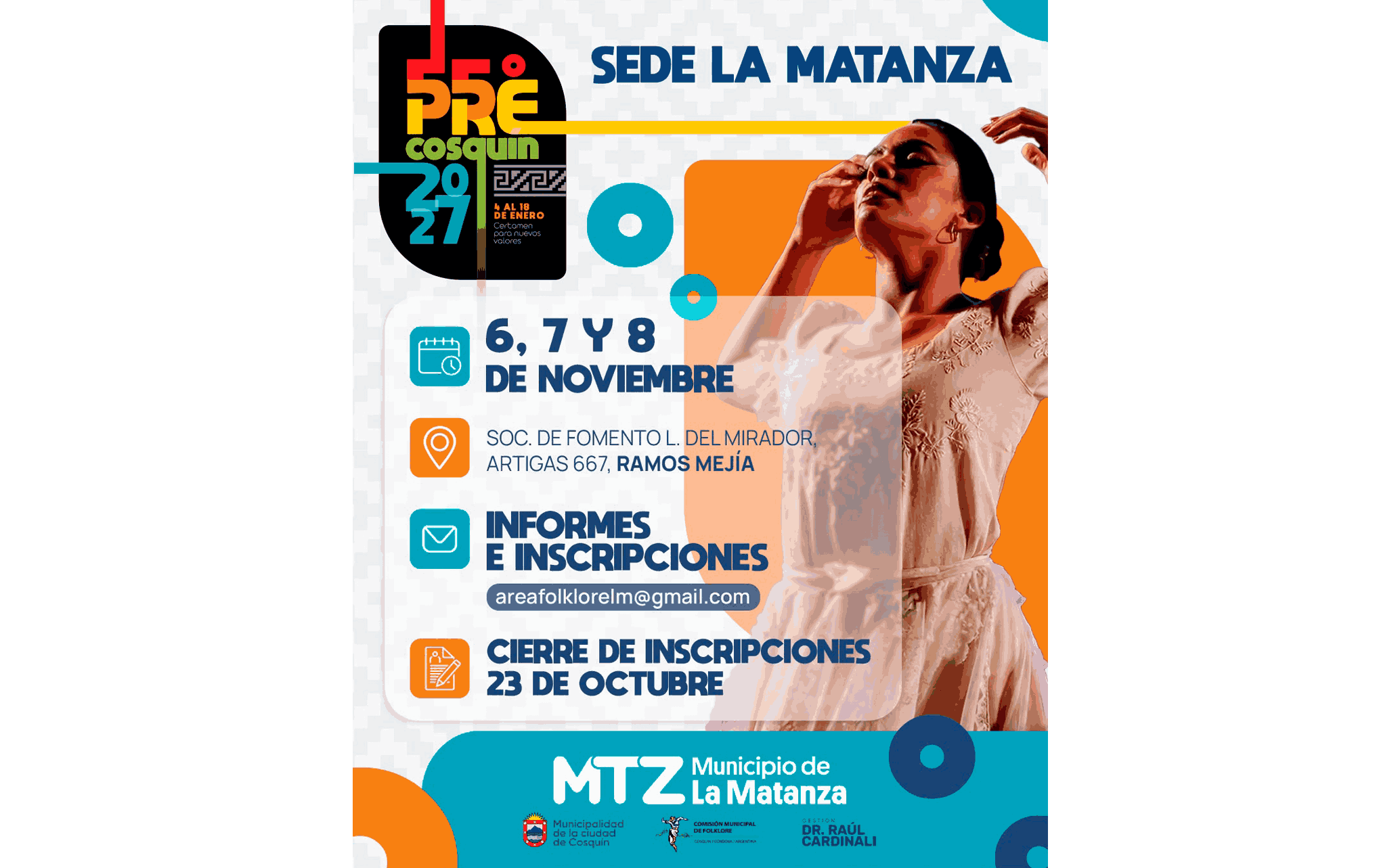 Pre-Cosquín 2027 en La Matanza: abre la inscripción gratuita para artistas locales